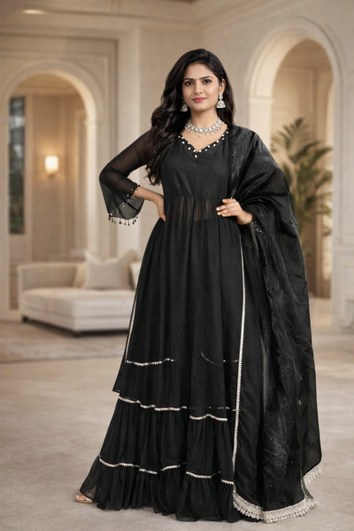Shyama Black Sharara Set-0