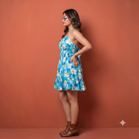 Vashtro Women Casual Floral Flared Women Dress