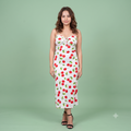 Vashtro Women Charming Cherry Printed Dress