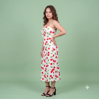 Vashtro Women Charming Cherry Printed Dress