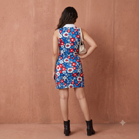 Vashtro Women Elegant Multicolor Floral Printed Dress