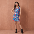 Vashtro Women Elegant Multicolor Floral Printed Dress