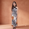 Vashtro Women Exquisite Zebra Printed Bodycon Dress