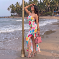 Vashtro Women Multicolor Floral Dress