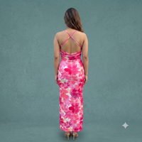 Vashtro Women Pretty Pink Cowl Neck Dress