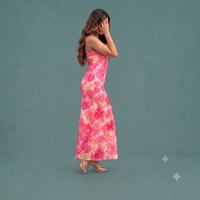 Vashtro Women Pretty Pink Cowl Neck Dress