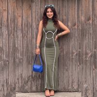 Vashtro Women Stunning Green Dress