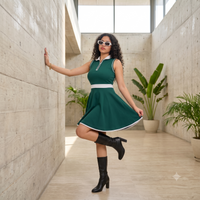 Vashtro Women Stunning Green Dress