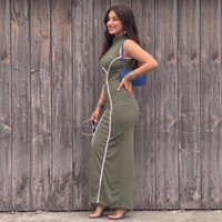 Vashtro Women Stunning Green Dress
