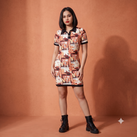 Vashtro Women Stunning Multicolor Collored Dress