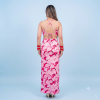 Vashtro Women Stunning Pink Floral Printed Dress
