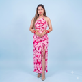 Vashtro Women Stunning Pink Floral Printed Dress