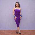 Vashtro Women Stunning Purple Knitted Dress