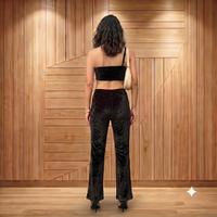 Vashtro Women Two Piece Dress Black Co-ord Set
