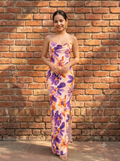 Vashtro Women Floral Cowl Neck Maxi Dress