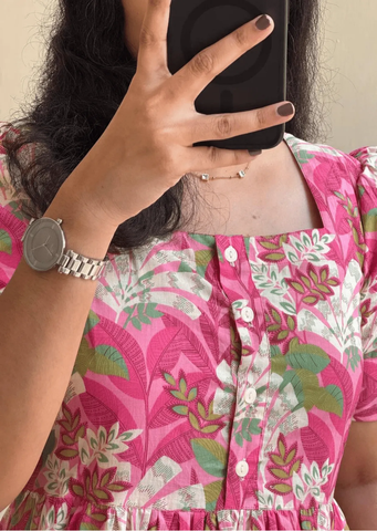 Timeless Floral Soft Cotton Midi Dress