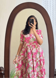 Timeless Floral Soft Cotton Midi Dress