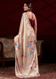 Vaanya Blush Satin Silk Saree
